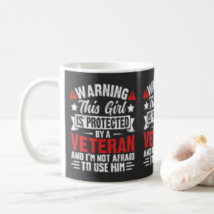 Geschützt Von Einem Veteranen Stolze Veteranin-Toc Kaffeetasse