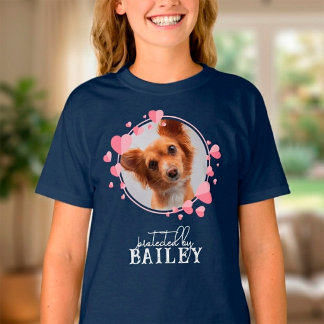 Geschützt von Hund Personalisiertes Foto T-Shirt