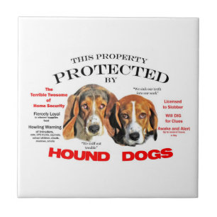 Geschützt von Hunden Fliese