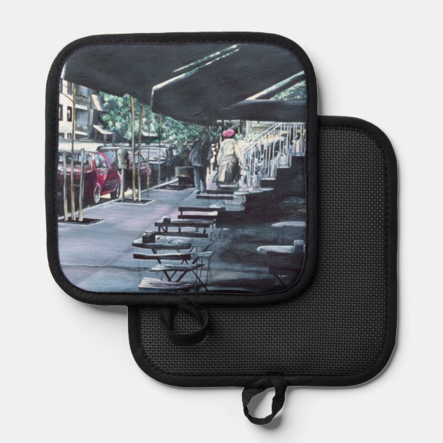 Geschützt von Mid Morning Sun Topflappen (Vorderseite/Rückseite)