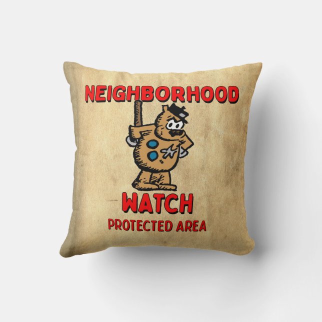 "Geschützt von Offissa Pupp" Kissen (Rückseite)