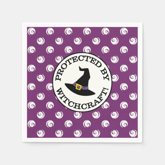 GESCHÜTZT VON WITCHCRAFT! SERVIETTE (Vorderseite)