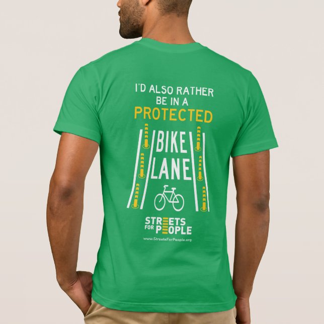 Geschützte Fahrradstrecke T-Shirt (Rückseite)