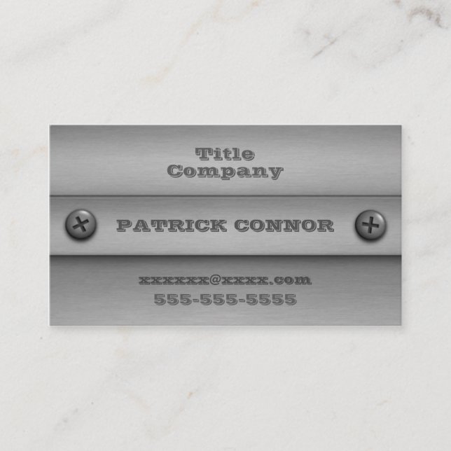 Geschützte Metallkarten Visitenkarte (Vorderseite)