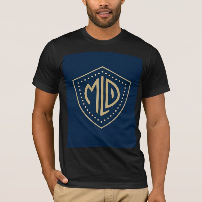 Geschützte Monogramm-Identität  T-Shirt (Vorderseite)