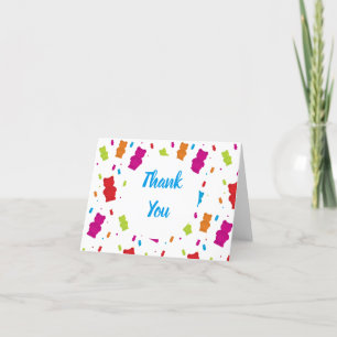 Geschützte Multicolor Gummibären bedanken sich bei Dankeskarte