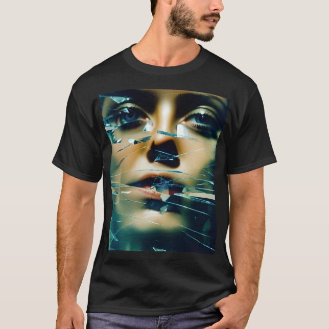"Geschützte Reflektionen: doppelte Exposition Männ T-Shirt (Vorderseite)