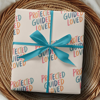 Geschützter Geführter Geliebter Positiver Bestätig Geschenkpapier