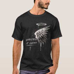 Geschütztes Engel-Flügel-Design ohne Glück T-Shirt