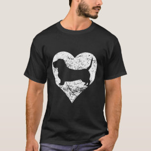 Geschwächte Basset Hund Herzleidbesitzer Grafik T-Shirt