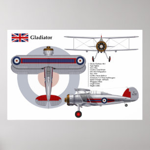 Geschwader 72 des Gladiator-M I Poster