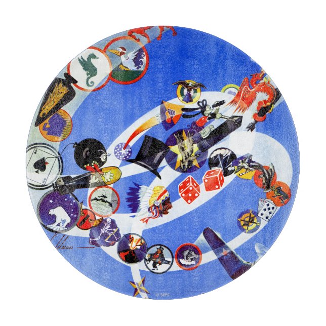 Geschwader-Insignien Schneidebrett (Vorderseite)