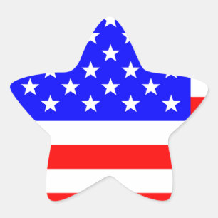 Geschwanktes US Flagge Stern-Aufkleber