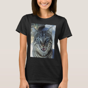 Geschwätzige Katze Zwitscherndes Haustier-Fotograf T-Shirt