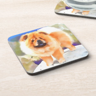 GESCHWÄTZIGER heARTdog Chow-Chow Getränkeuntersetzer