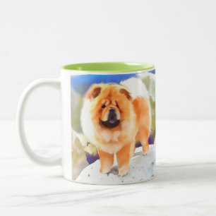 GESCHWÄTZIGER heARTdog Chow-Chow Zweifarbige Tasse