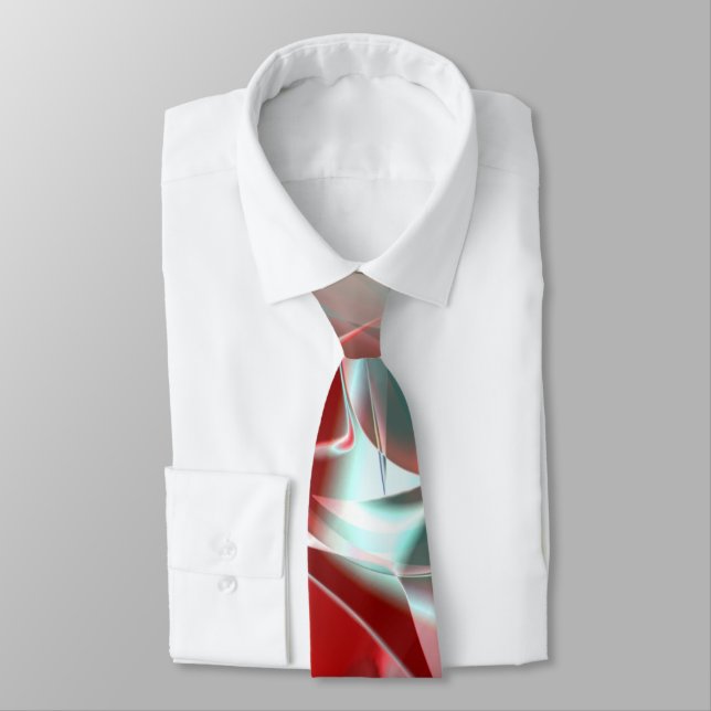 Geschweißte, kreisförmige Stücke in weichem rotem  Krawatte (Gebunden)