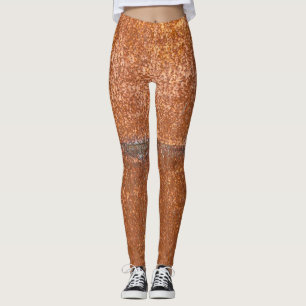 Geschweißtes altes Metall, Rosttextur. Leggings