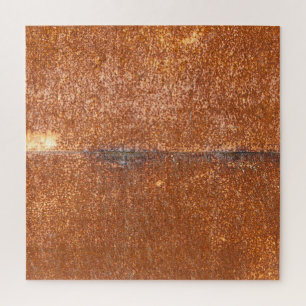 Geschweißtes altes Metall, Rosttextur. Puzzle