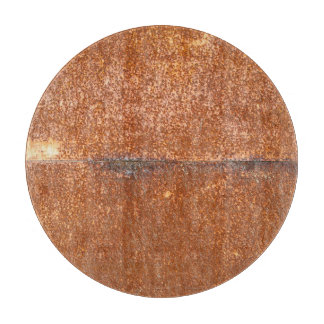 Geschweißtes altes Metall, Rosttextur. Schneidebrett