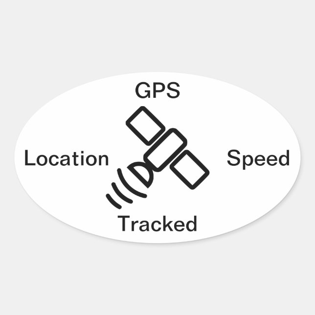 Geschwindigkeit des GPS-Tracks Ovaler Aufkleber (Vorderseite)