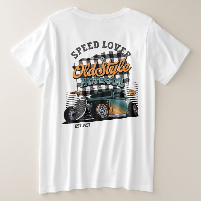 Geschwindigkeit Große Größe T-Shirt (Design Rückseite)