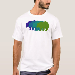 Geschwindigkeits-Bär im Blau T-Shirt