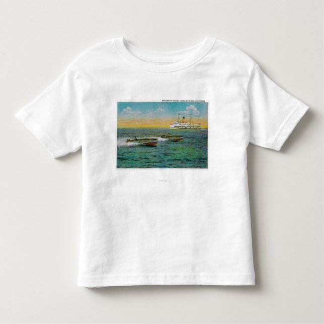 Geschwindigkeits-Bootfahrt in Catalina-Insel, Kleinkind T-shirt (Vorderseite)