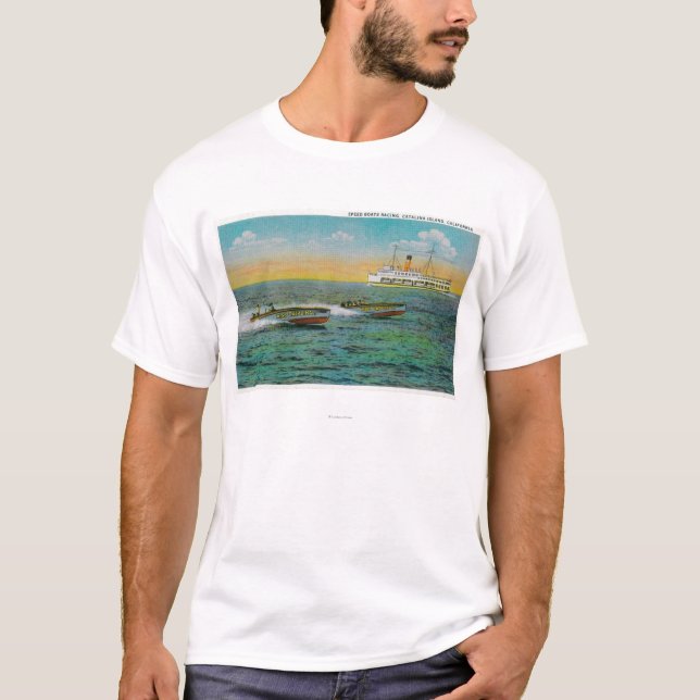 Geschwindigkeits-Bootfahrt in Catalina-Insel, T-Shirt (Vorderseite)