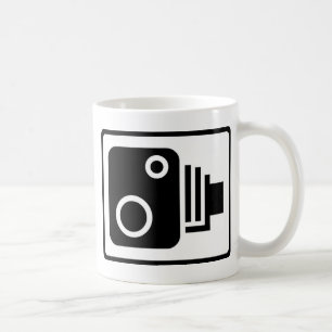 Geschwindigkeits-Kamera-Symbol Kaffeetasse