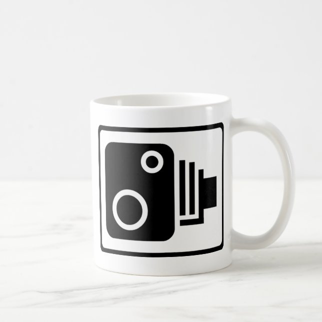 Geschwindigkeits-Kamera-Symbol Kaffeetasse (Rechts)