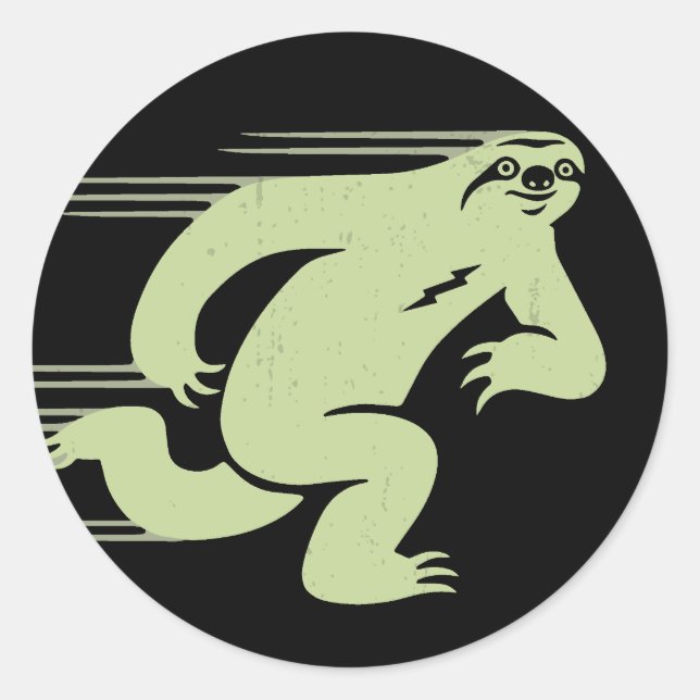 Geschwindigkeits-Trägheit Runder Aufkleber (Vorderseite)