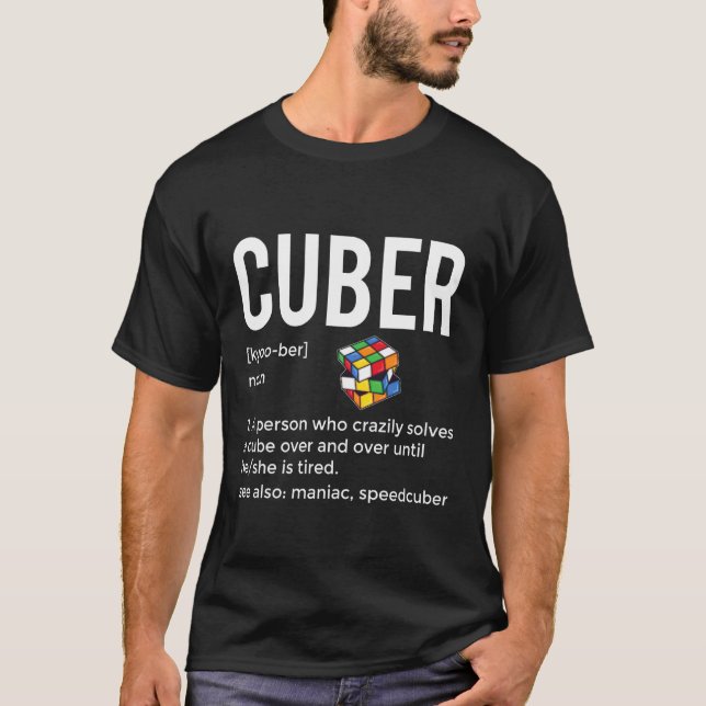 Geschwindigkeits-Würfel-Timer Puzzle Cube Definiti T-Shirt (Vorderseite)