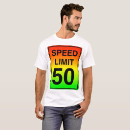 Geschwindigkeitsbegrenzung 50 Zeichen mit Stopligh T-Shirt