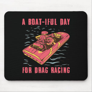 Geschwindigkeitsboot-Drag-Racing-Powerboot-Rennspo Mousepad