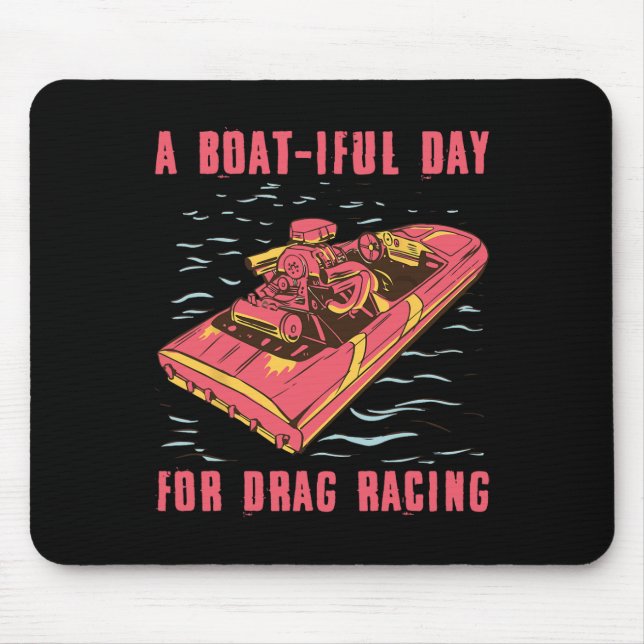 Geschwindigkeitsboot-Drag-Racing-Powerboot-Rennspo Mousepad (Vorne)