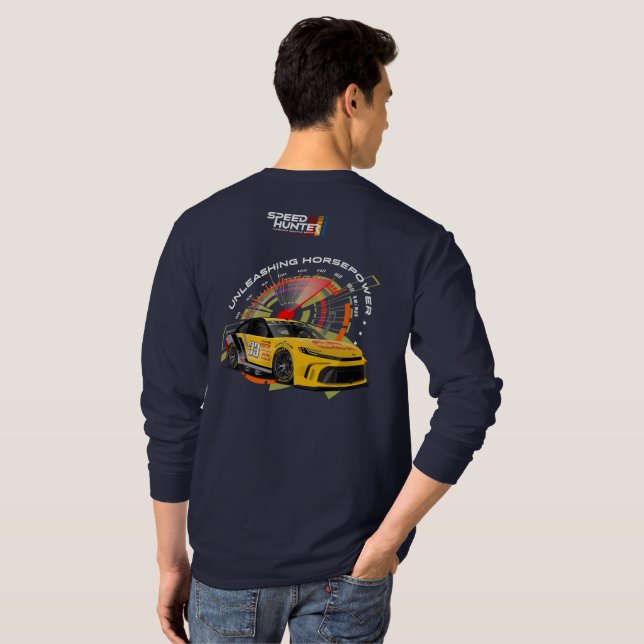 Geschwindigkeitsjäger (dunkler Modus) | Men Long S T-Shirt (Schwarz voll)