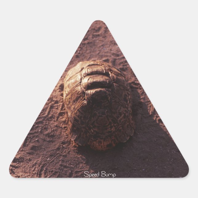 Geschwindigkeitssprung Dreieckiger Aufkleber (Vorderseite)