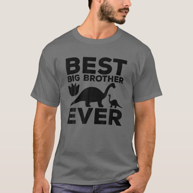 Geschwister Dinosaurier Trex Spaß Bester Grosser j T-Shirt (Vorderseite)