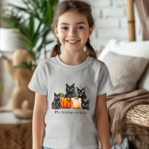 Geschwister sind Katzen fallen Kürbisse T-Shirt Tri-Blend Shirt