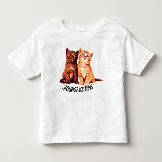 Geschwister, zwei niedliche Katzen Kleinkind T-shirt (Vorderseite)