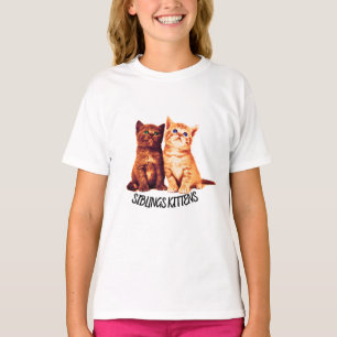 Geschwister, zwei niedliche Katzen T-Shirt