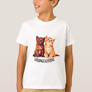 Geschwister, zwei niedliche Katzen T-Shirt