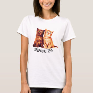 Geschwister, zwei niedliche Katzen T-Shirt