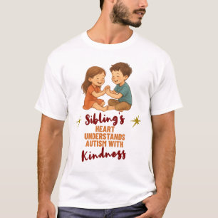 Geschwisterherz versteht Autismus mit Freundlichke T-Shirt