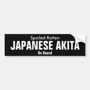Geschworen, verdorben, Japansen Akita an Bord Autoaufkleber