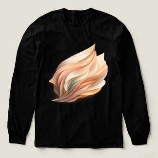 Geschwungene 3D-Abstraktion mit Pfirsich-Schichten Tri-Blend Shirt
