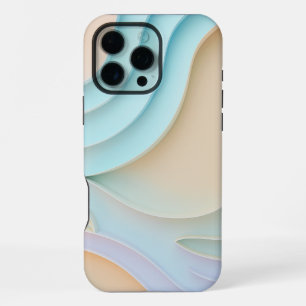 Geschwungene Linien und Formen in Pastellfarben mi iPhone 16 Pro Max Hülle