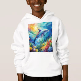Geschwungener Delfin Hoodie
