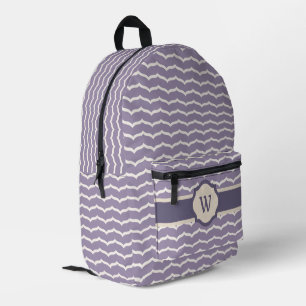 Geschwungener Zickzack Bedruckter Rucksack